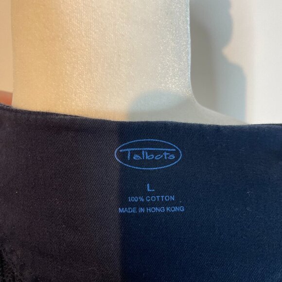 Talbots Navy Blue Cable Knit Sweater size Large - Picture 2 of 4